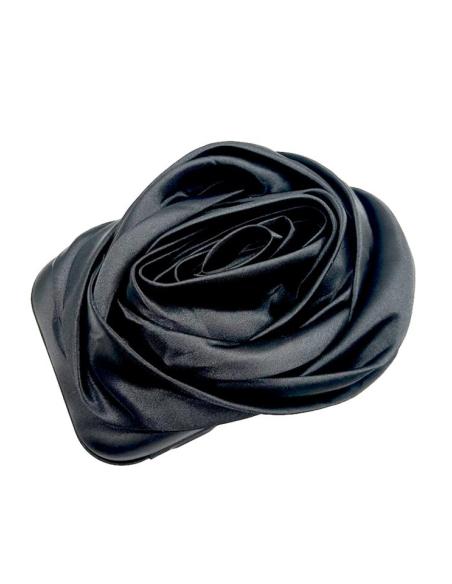BOLSOS NEGROS CLUTCH BODA CON FLOR SEDOSA | BOLSOS DE FIESTA