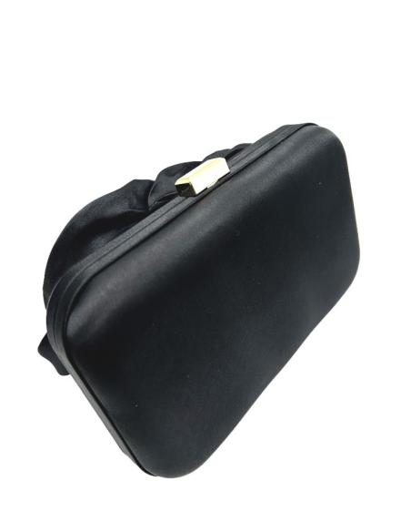 BOLSOS NEGROS CLUTCH BODA CON FLOR SEDOSA | BOLSOS DE FIESTA