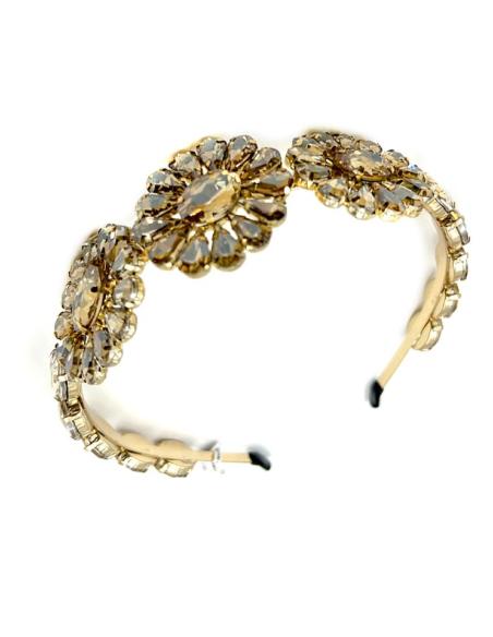 DIADEMAS DORADAS PARA INVITADAS PEDRERIA FIESTA | DIADEMAS TOCADOS BODA