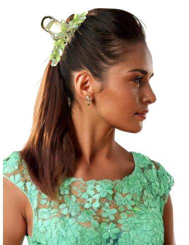 PINZAS AMARILLAS DE PELO PARA MUJER CON MARIPOSAS | ACCESORIOS CABELLO