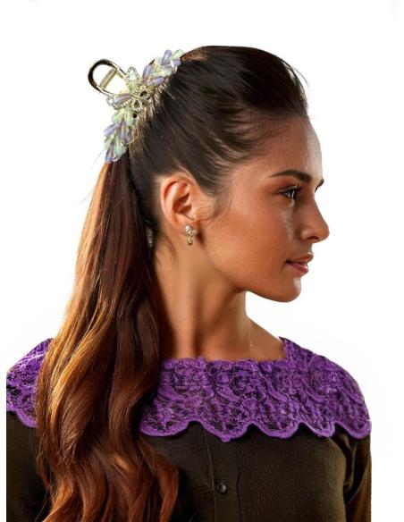 PINZAS PARA MUJER DE PELO AZULES AGUA Y LILAS | ACCESORIOS CABELLO