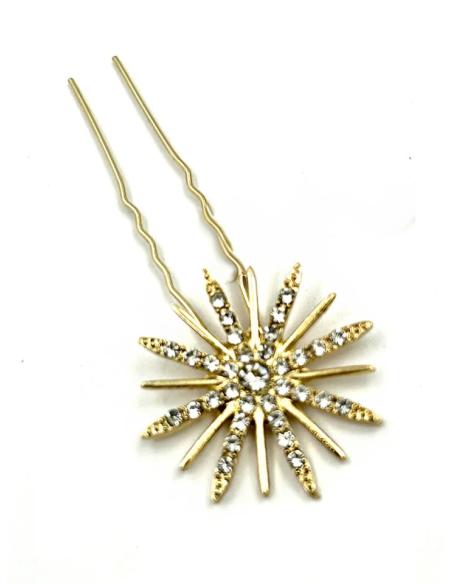 HORQUILLAS BODA DORADAS PARA MUJER DE ESTRELLA | ACCESORIOS PELO