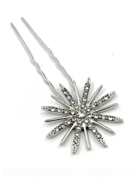 HORQUILLAS BODA PLATEADAS PARA MUJER DE ESTRELLA | ACCESORIOS PELO