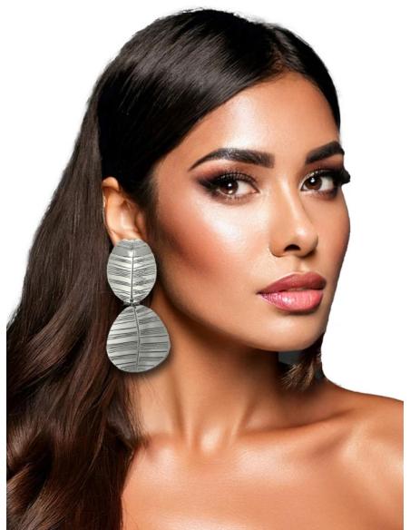 PENDIENTES LARGOS PLATEADOS PARA BODAS | MUJER JOYAS MADRID