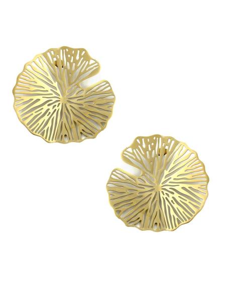 PENDIENTES MUJER DORADOS FLOR PARA BODAS | ACCESORIOS INVITADAS