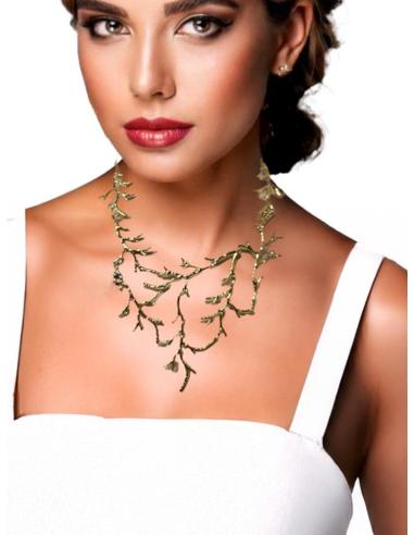COLLARES MUJER DORADOS CORTOS CON CORALES | JOYAS DE DISEÑO