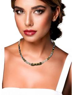 COLLARES MUJER NEGROS Y GRISES DE PIEDRAS | JOYAS DE MODA