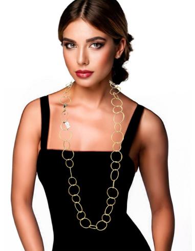 COLLARES MUJER DORADOS LARGOS DE ESLABONES | CADENAS DE ESLABON