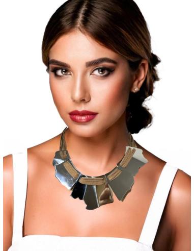 COLLARES MUJER PLATEADOS CORTOS MUY ORIGINALES | ACCESORIOS MODA