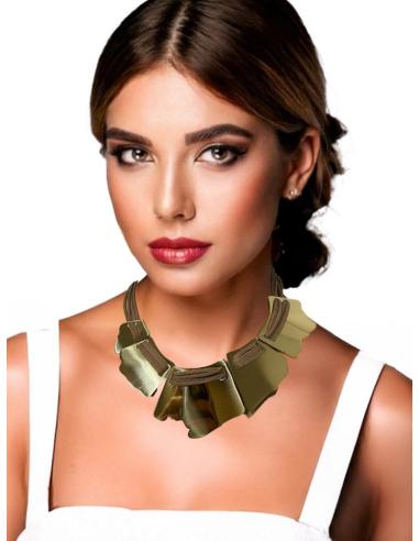 COLLARES MUJER DORADOS CORTOS MUY ORIGINALES | ACCESORIOS MODA