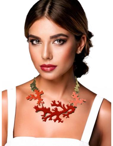 COLLARES VERANIEGOS ROJOS Y CORAL PARA MUJER | JOYAS UNICAS