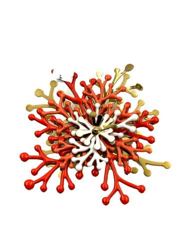 BROCHES ROJOS CORAL Y BLANCOS DE MUJER CON CORALES | JOYAS UNICAS