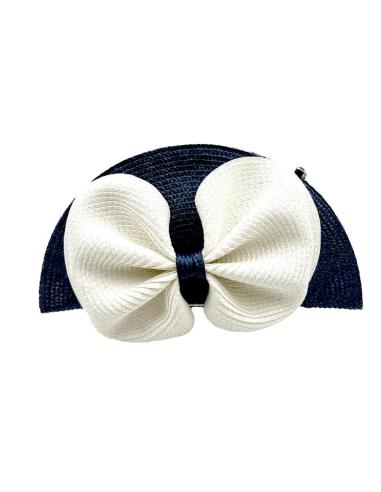 BOLSOS BLANCOS Y AZULES ABANICO LAZO RAFIA DE BODA | BOLSOS INVITADA