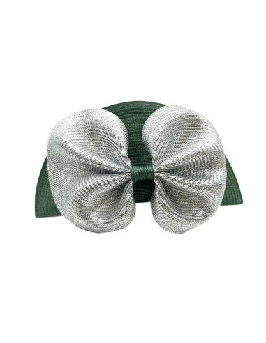 BOLSOS VERDES Y PLATA ABANICO LAZO RAFIA DE BODA | BOLSOS INVITADA