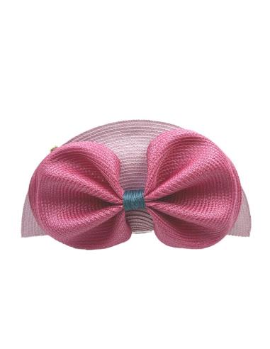 BOLSOS FUCSIAS Y ROSAS ABANICO LAZO RAFIA DE BODA | BOLSOS INVITADA