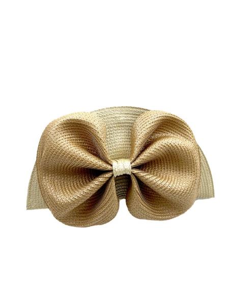 BOLSOS BEIGE Y CAMEL ABANICO LAZO RAFIA DE BODA | BOLSOS INVITADA