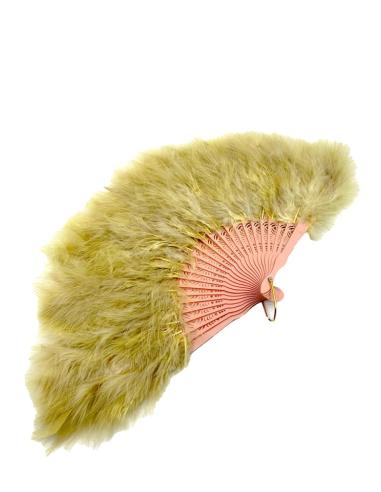 ABANICOS FIESTA DE PLUMAS AMARILLOS AÑOS VEINTE | COMPLEMENTOS MUJER