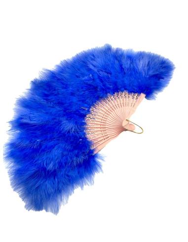 ABANICOS FIESTA DE PLUMAS AZULONES AÑOS VEINTE | COMPLEMENTOS MUJER