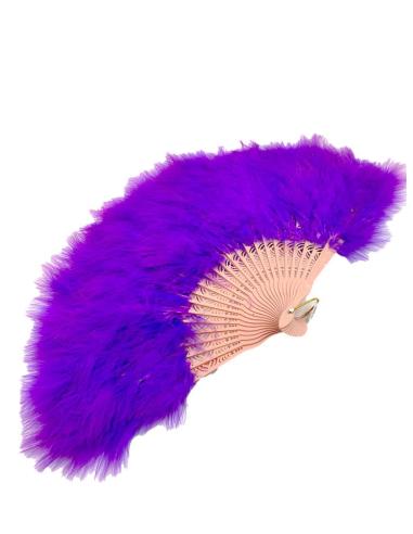ABANICOS FIESTA DE PLUMAS MORADOS AÑOS VEINTE | COMPLEMENTOS MUJER