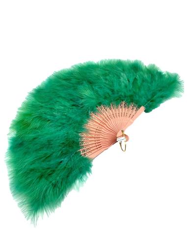 ABANICOS FIESTA DE PLUMAS VERDES AÑOS VEINTE | COMPLEMENTOS MUJER