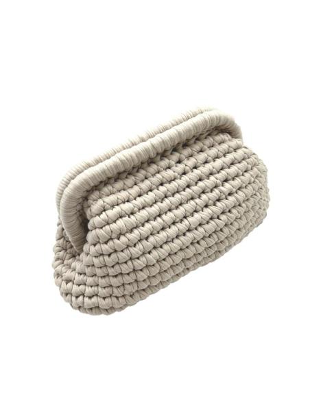 BOLSOS VERANO BEIGE ARENA DE CROCHET PARA INVITADA | BOLSOS BODA