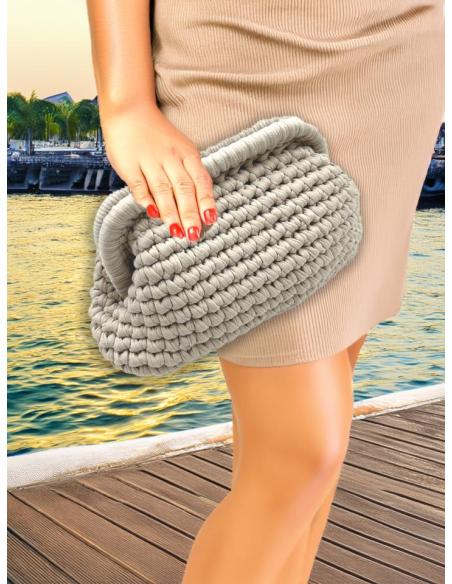 BOLSOS VERANO BEIGE ARENA DE CROCHET PARA INVITADA | BOLSOS BODA