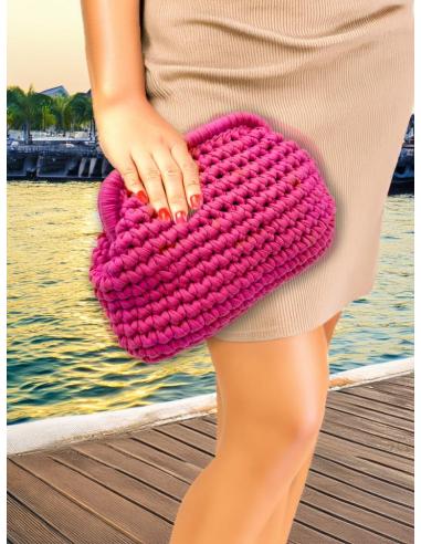 BOLSOS VERANO FUCSIAS PUNTO CROCHET PARA INVITADAS | BOLSOS BODA