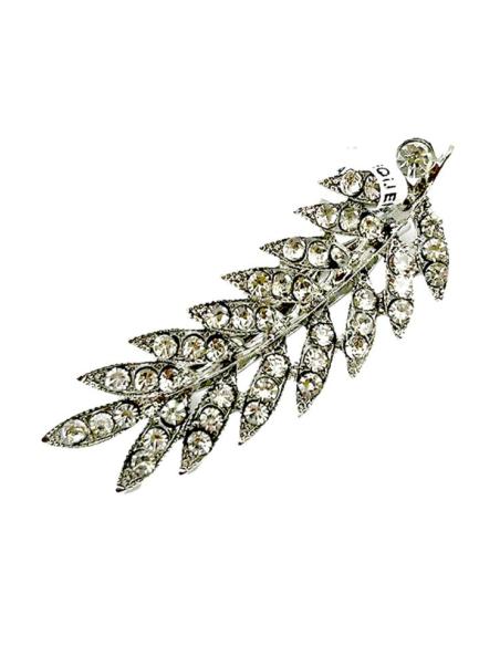 BROCHES BODA PLATEADOS PEQUEÑOS CON CRISTAL BRILLO | BROCHES MUJER