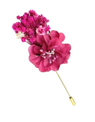 BROCHES ALFILER BUGAMBILIAS DE FLORES SECAS Y TELA | BROCHES MUJER BODAS