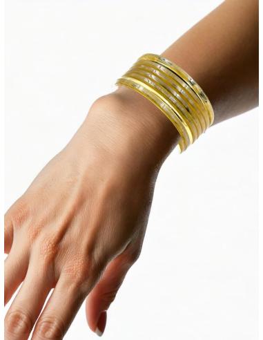 PULSERAS MUJER DORADAS Y CAMEL DISEÑO SEMANARIO | ACCESORIOS MODA