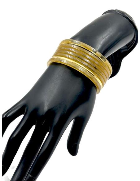 PULSERAS MUJER DORADAS Y CAMEL DISEÑO SEMANARIO | ACCESORIOS MODA