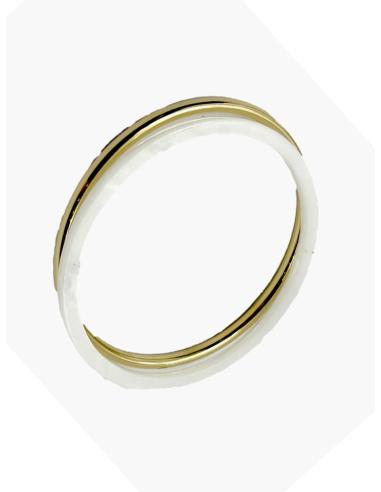 PULSERAS MUJER DORADAS Y BLANCAS PARA DIA Y NOCHE | JOYAS MUJER ACERO