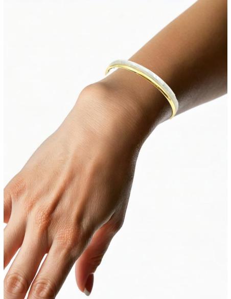 PULSERAS MUJER DORADAS Y BLANCAS PARA DIA Y NOCHE | JOYAS MUJER ACERO