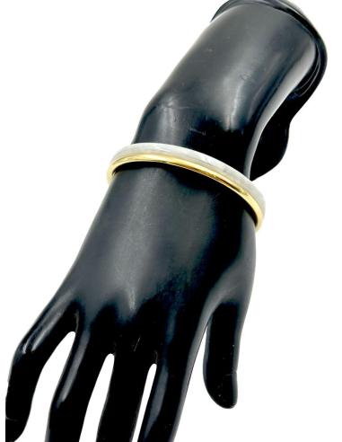 PULSERAS MUJER DORADAS Y BLANCAS PARA DIA Y NOCHE | JOYAS MUJER ACERO