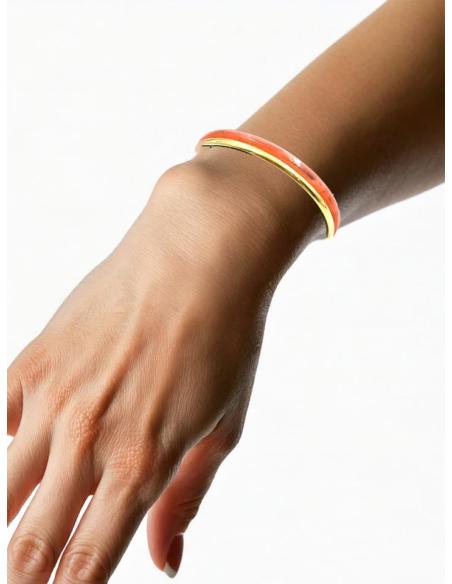 PULSERAS MUJER DORADAS Y CORAL | JOYAS MUJER ACERO