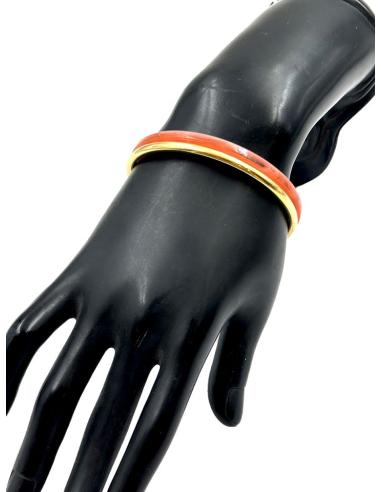 PULSERAS MUJER DORADAS Y CORAL | JOYAS MUJER ACERO