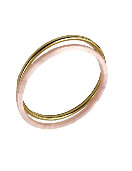 PULSERAS MUJER DORADAS Y ROSAS | JOYAS MUJER ACERO