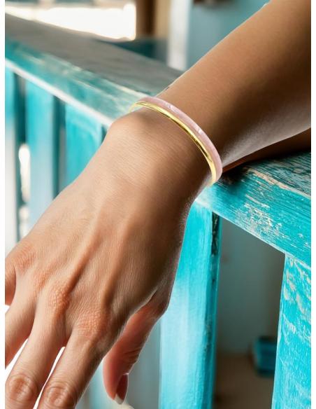 PULSERAS MUJER DORADAS Y ROSAS | JOYAS MUJER ACERO