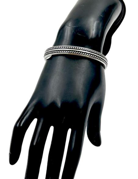 PULSERAS PARA HOMBRE DE ACERO CON DISEÑO ESPIGA | COMPLEMENTOS HOMBRE