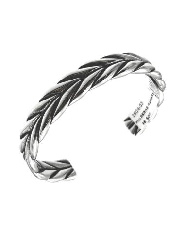 PULSERAS HOMBRE DE ACERO CON DISEÑO ESPIGA | COMPLEMENTOS HOMBRE