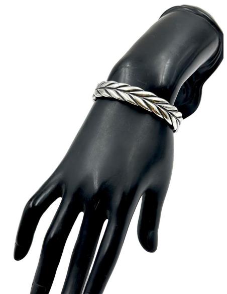 PULSERAS HOMBRE DE ACERO CON DISEÑO ESPIGA | COMPLEMENTOS HOMBRE