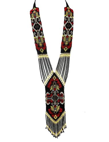 COLLARES ROJOS Y NEGROS LARGOS DISEÑO CHAQUIRA | COLLARES ARTESANALES
