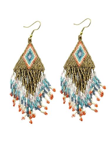 PENDIENTES LARGOS DORADOS CON FLECOS BOHO CHIC | ACCESORIOS MODA HIPPIE