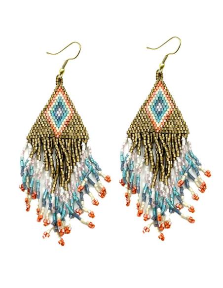 PENDIENTES LARGOS DORADOS CON FLECOS BOHO CHIC | ACCESORIOS MODA HIPPIE