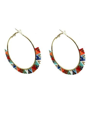 PENDIENTES MUJER DE AROS MULTICOLORES | ACCESORIOS BOHO