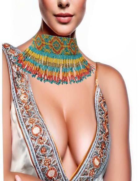 COLLARES CHOKER VERDES TURQUESAS Y NARANJAS BOHO | ACCESORIOS MODA