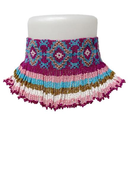 COLLARES CHOKER FUCSIAS ROSAS Y AZULES TURQUESAS | ACCESORIOS MODA
