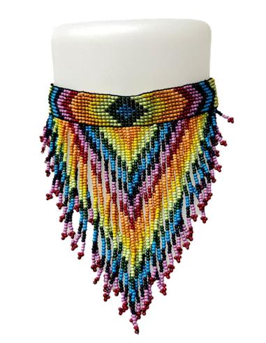 COLLARES CHOKER DE MUJER MULTICOLORES CON FLECOS | ACCESORIOS MODA