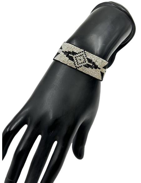 PULSERAS ANCHAS NEGRAS Y PLATEADAS MODA BOHO CHIC | ACCESORIOS MUJER