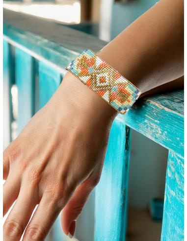 PULSERAS MULTICOLORES AZULES Y NARANJAS DE MODA | ACCESORIOS VERANO